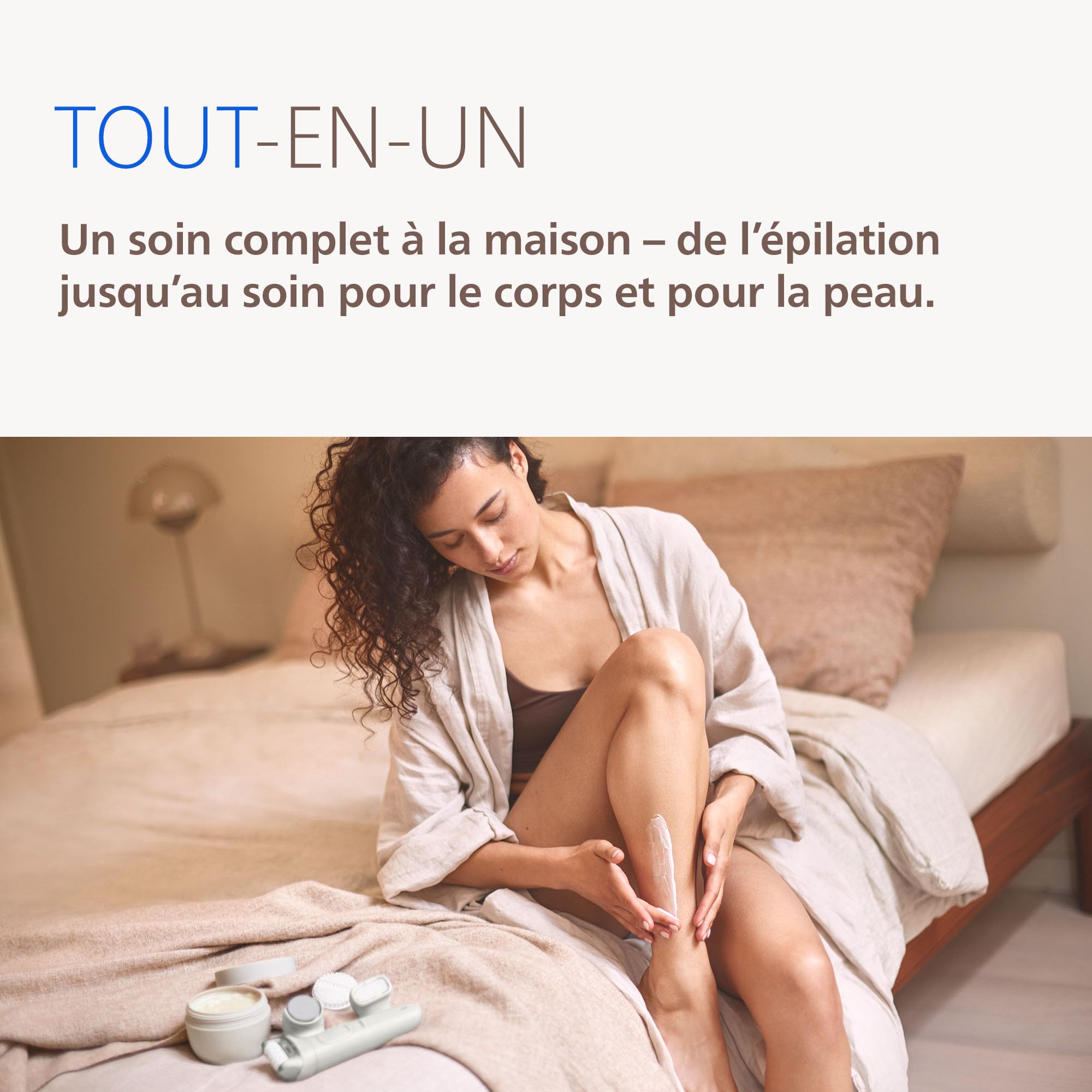 Philips Beauty Set – ensemble tout-en-un corps, visage, maillot et pieds, utilisation sans fil sur peau sèche ou humide, épilateur électrique, soin corps et peau, 12 accessoires, modèle BRE749/00