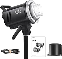 Vista 1 de Godox MS300V 300Ws GN58 Compact Studio Strobe Flash Monolight con montaje Bowens, lámpara de modelado LED, sistema inalámbrico X 2.4G, 5600K 1.3s