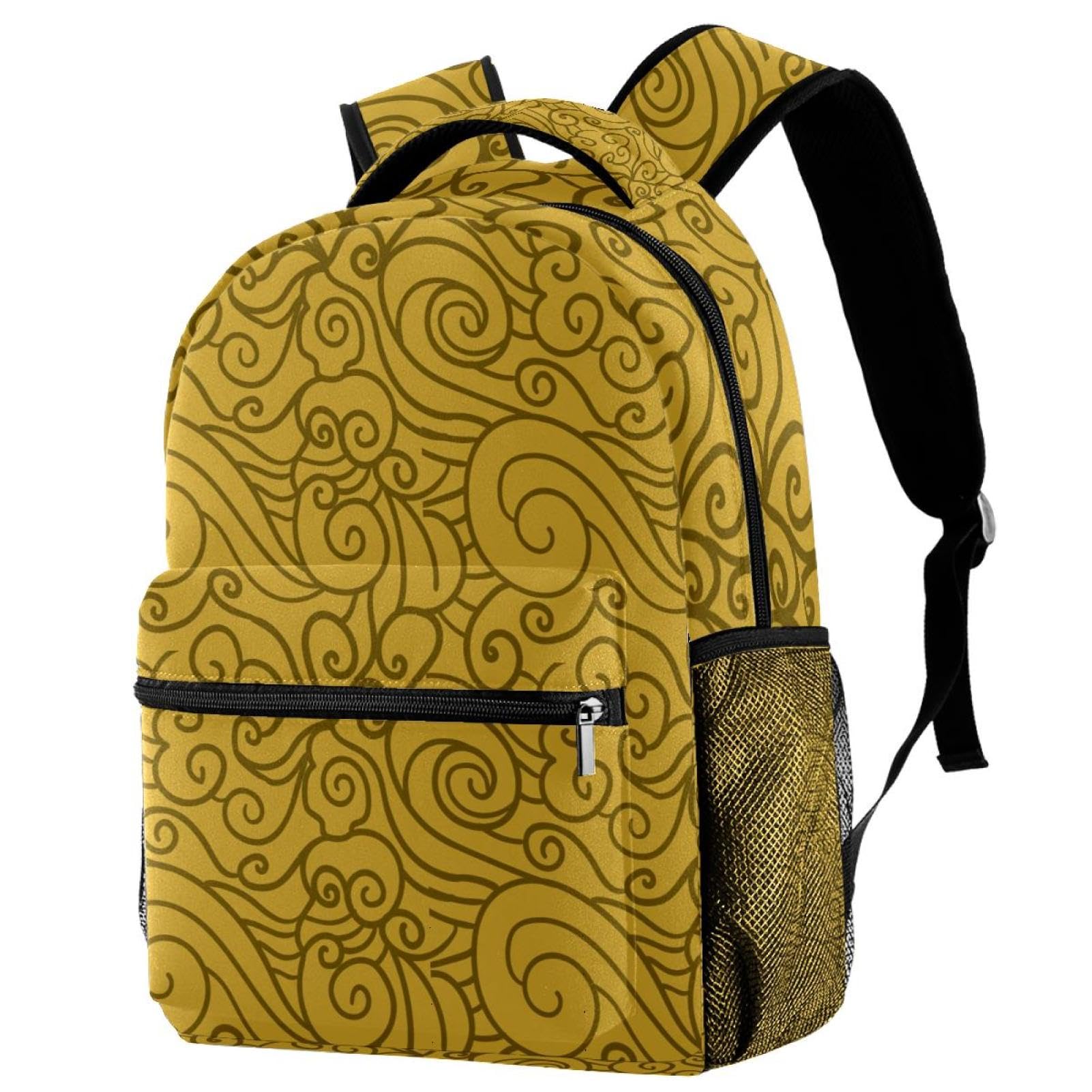 Sac de voyage décontracté nuages chinois | Design marron multicolore - 7