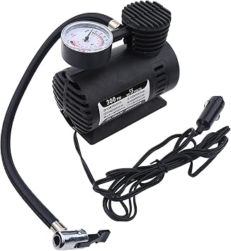 Portable Mini Air Compressor for Inflating Tires, 12V 300PSI Electric Tire Inflator with Tire Pressure Gauge Pump, High Speed Inflation