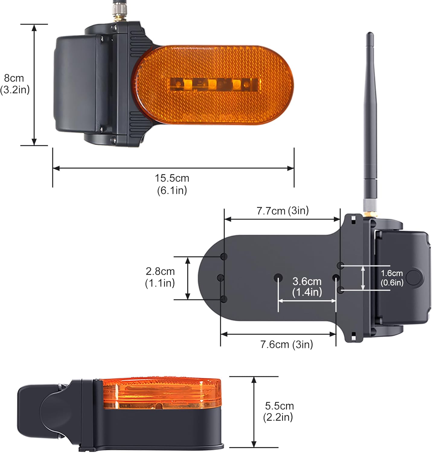 Haloview BTC133 RV Side Marker Light Cameras with WDR Tech for Haloview Byte Tango System