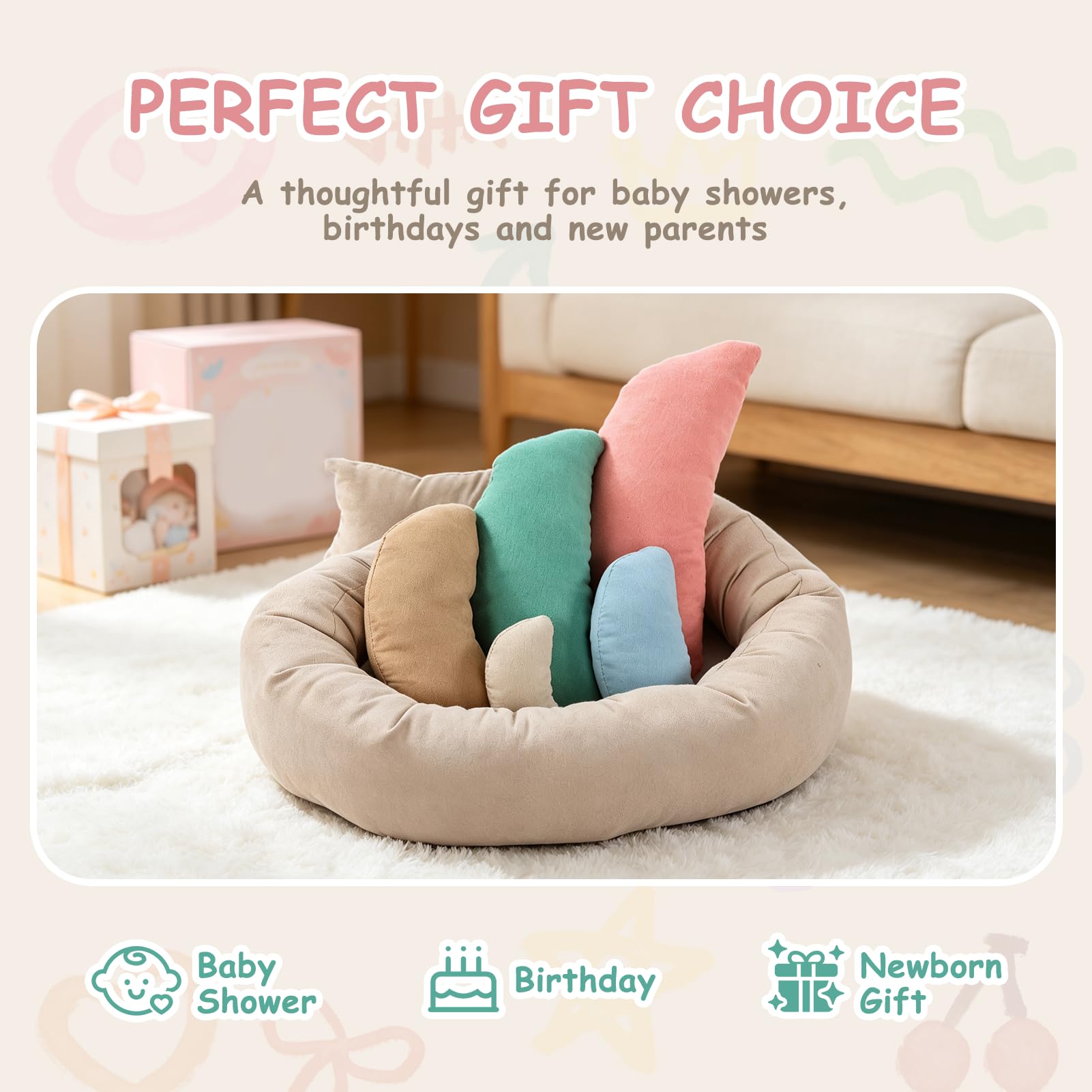 Saut-né pour Nouveau-né La Photographie Posant Un Oreiller Charmant Bel Baby Oreiller Ensemble de Photographies Respirantes Douces Accessoires pour Les Bébés Photographie