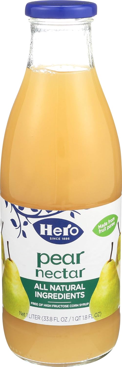 Hero, Juice Nectar Pear, 33.8 Ounce