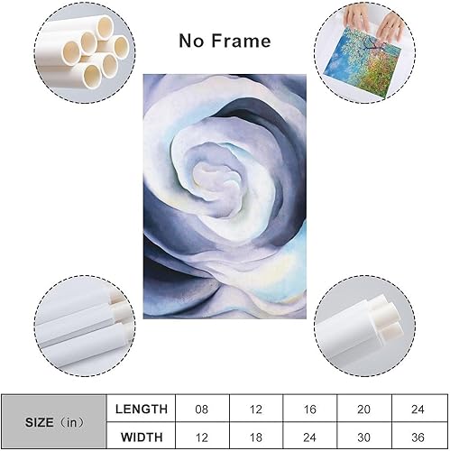 Miniatura 2 de Georgia O'Keeffe - Póster en lienzo con diseño de rosa blanca, impresiones artísticas estéticas para la habitación, decoración moderna para el