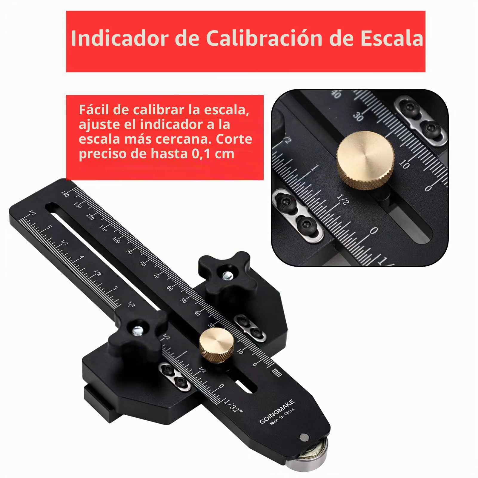 GOINGMAKE Guía de plantilla de sierra de mesa de corte fino para hacer cortes repetitivos de tiras finas y estrechas, herramientas de carpintería, guía de rasgado rápido y delgado para sierra de mesa,