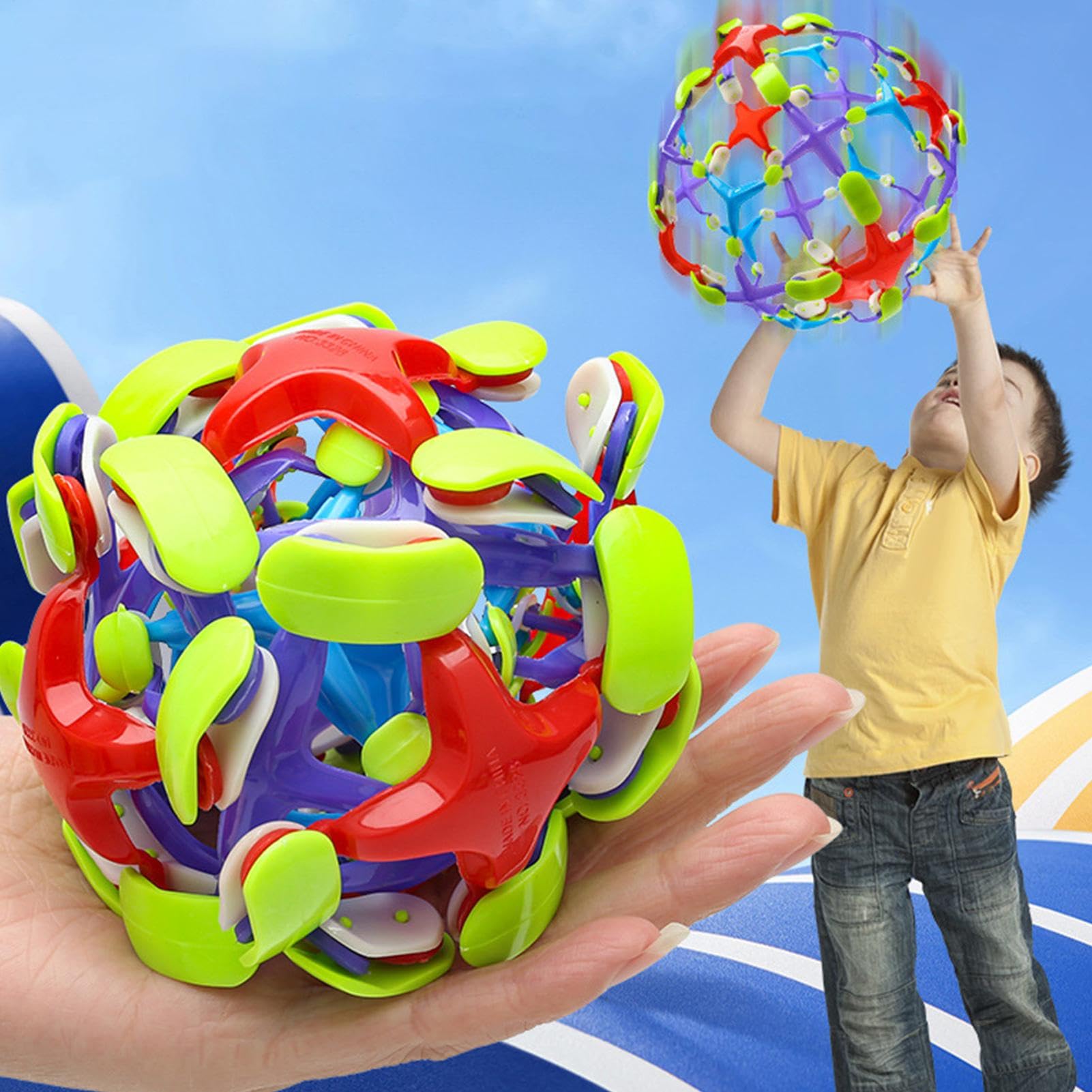 Sphère Extensible Sensorielle – Boule élastique Colorée Dès 3 Ans, Apaisante Et Portable