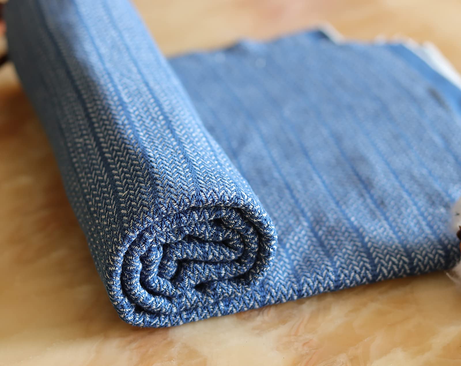 Tissu denim délavé haut de gamme jacquard léopard pur coton au mètre de 148 cm