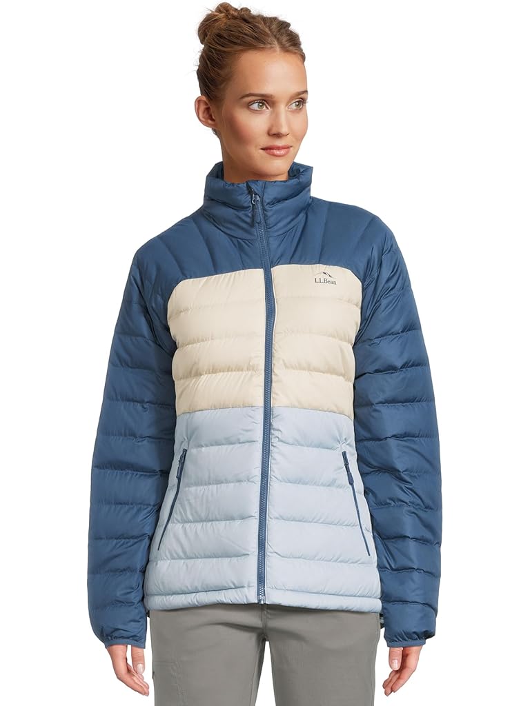 Navy L.L.Bean Bean's Down Jacket Color-Block