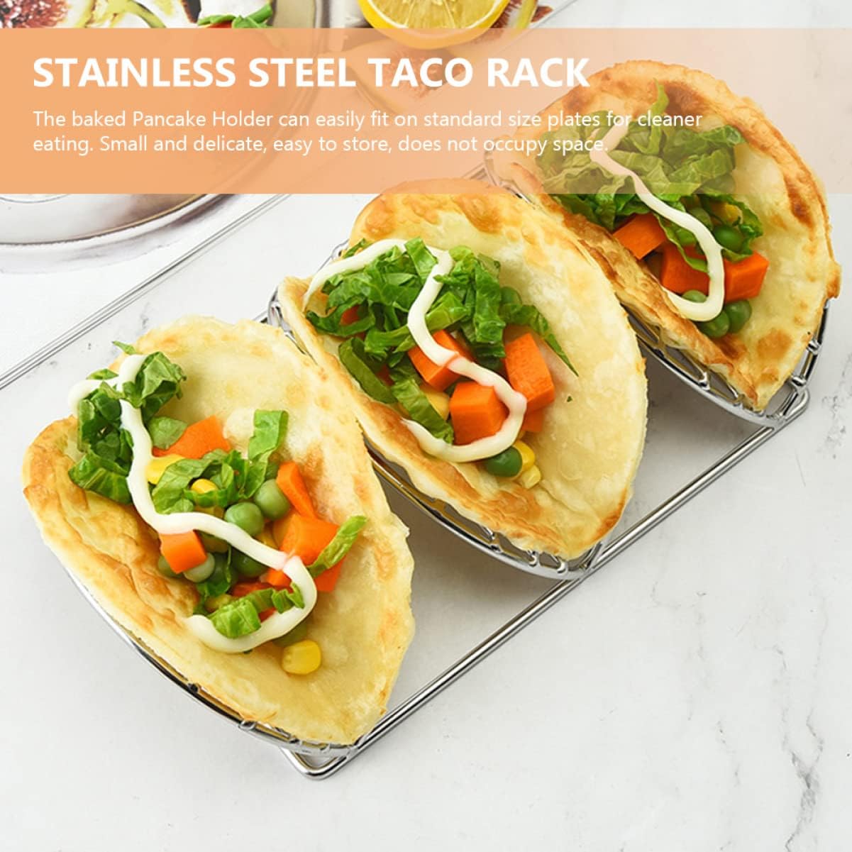 Holders Heart Home Wave Cm* cm* cm Shaped Mexican Stand Silver Burritos Household Pie Baking Dish Tray Plate Chicken Holds to Mexico Metal Tacos Parties Steel Kitchen Love Stand (Color : Silver