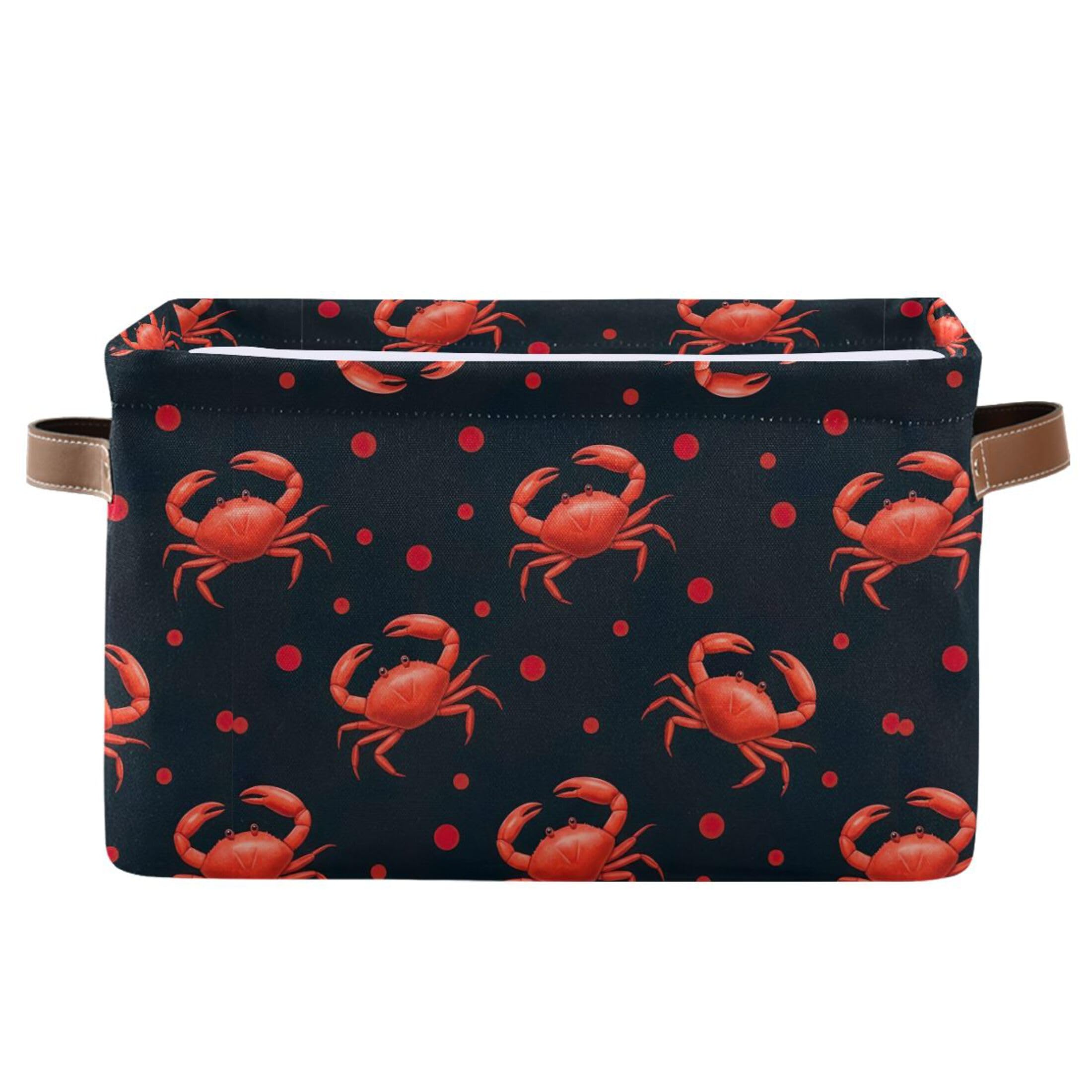 Panier de rangement crabe rouge pliable et cubique pour ranger la maison