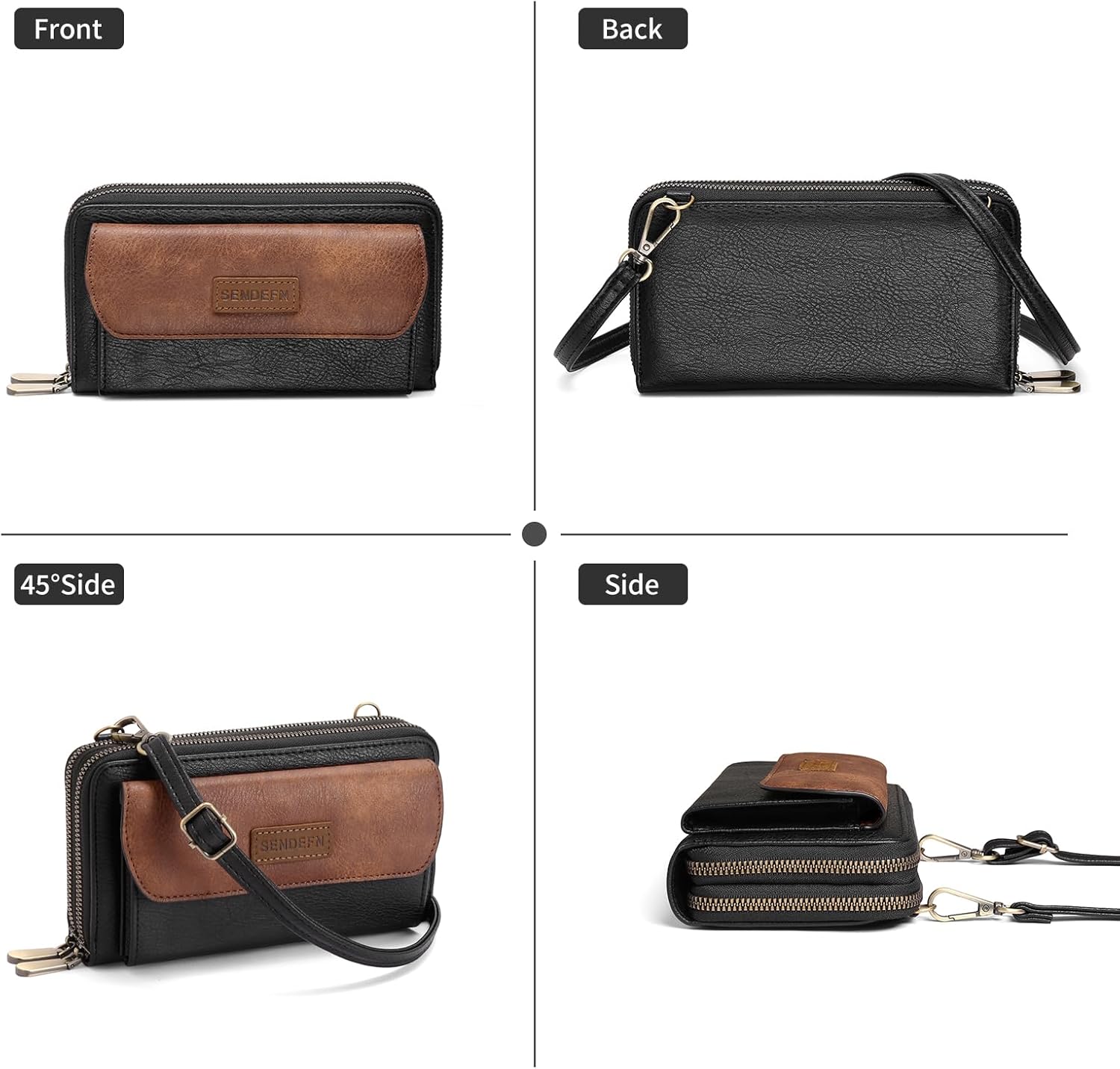 SENDEFN Small Crossbody Phone Purses for Women Vegan Leather Crossbody Bags Shoulder Handbags | Small, Crossbody, Vegan Leather - Image 8