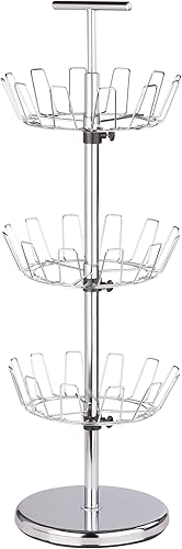 Miniatura 10 de Honey-Can-Do SHO-02221 - Árbol para zapatos con mango giratorio, bronce, 4 niveles, 30 libras