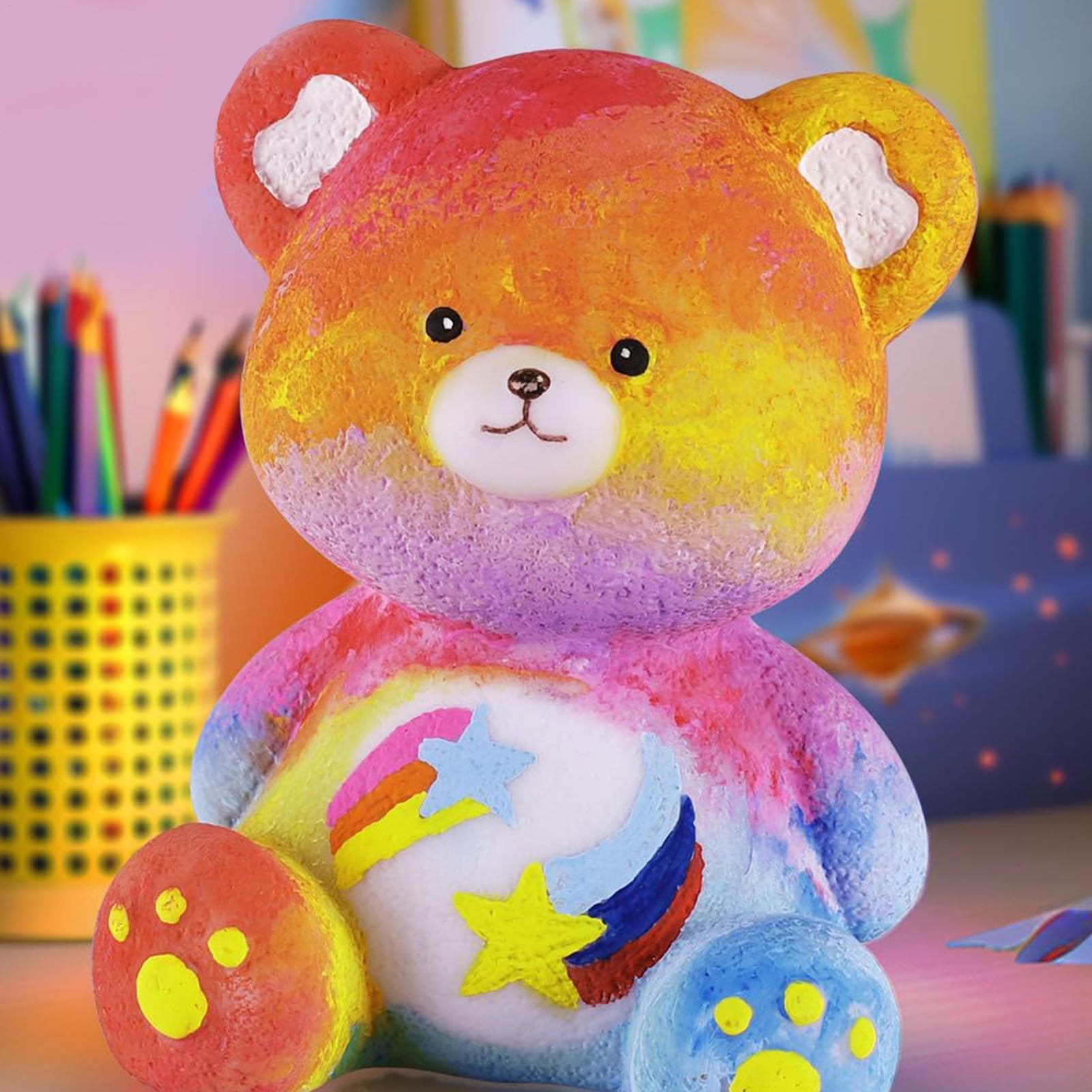 Amazon.co.jp: Zqkimzi Paint Your Own Bear、ベアランプキット