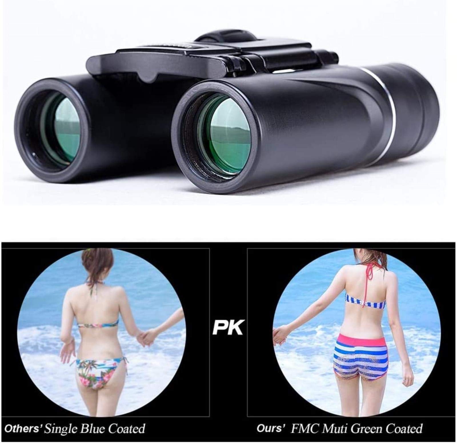 Telescopio Binoculares Alta Potencia Binoculares 8X21 HD Bak4 Prisma Telescopio Zoom la Copa del Mundo Observación Aves al Aire Libre Camping Senderismo Viajes Deportes Interiores/Exteriores