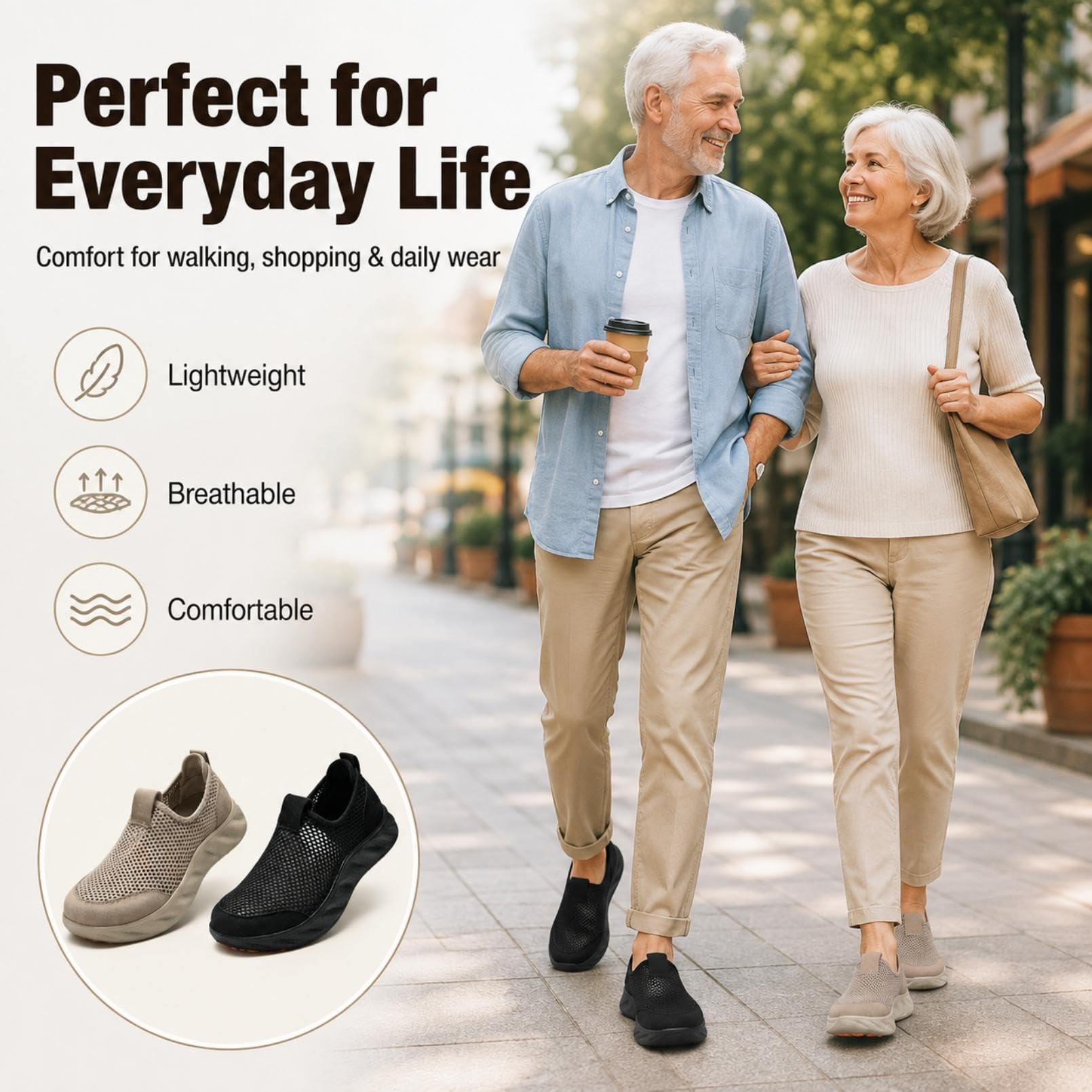Generisch Diabetikerschuhe Herren Damen Schlupfschuh Orthopädische Wandersneaker
