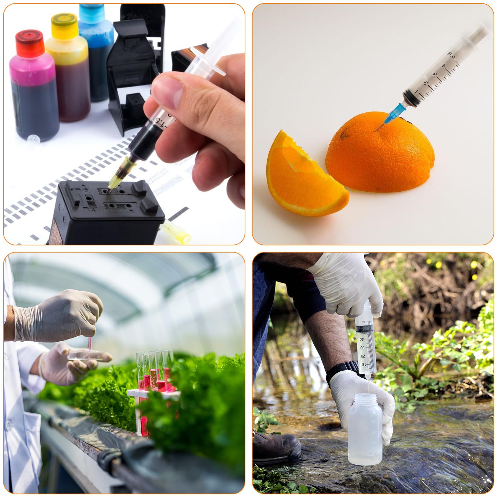 100 sztuk 1 ml/cc plastikowe rurki 29G-8 mm, wielofunkcyjne narzędzia pomiarowe, pakowane pojedynczo