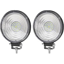 Biqing 2PCS 12V Spot Lights 4x4,4.5 Inch Round LED Work Light Bar Offroad Spotlight 24V LED Driving Spot Flood Combo Lights LEDs Fog Driving Lamp Roof Bar Bumper Moder O