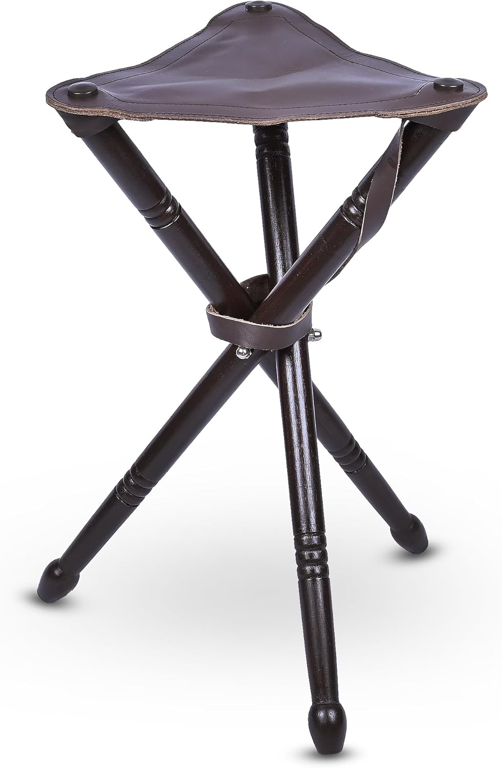 Gentry Choice Tripod Chair Turkey Hunting Collapsible Outdoor Stool, Foldable Wooden Frame Lightweight Camping Chair with Waterproof Bag & Shoulder Strap