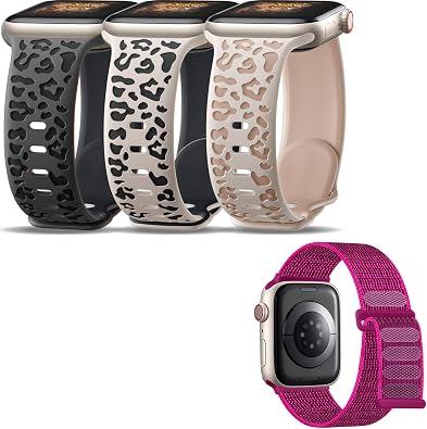 Lenrao Bundle Silicone and Nylon iWatch Band