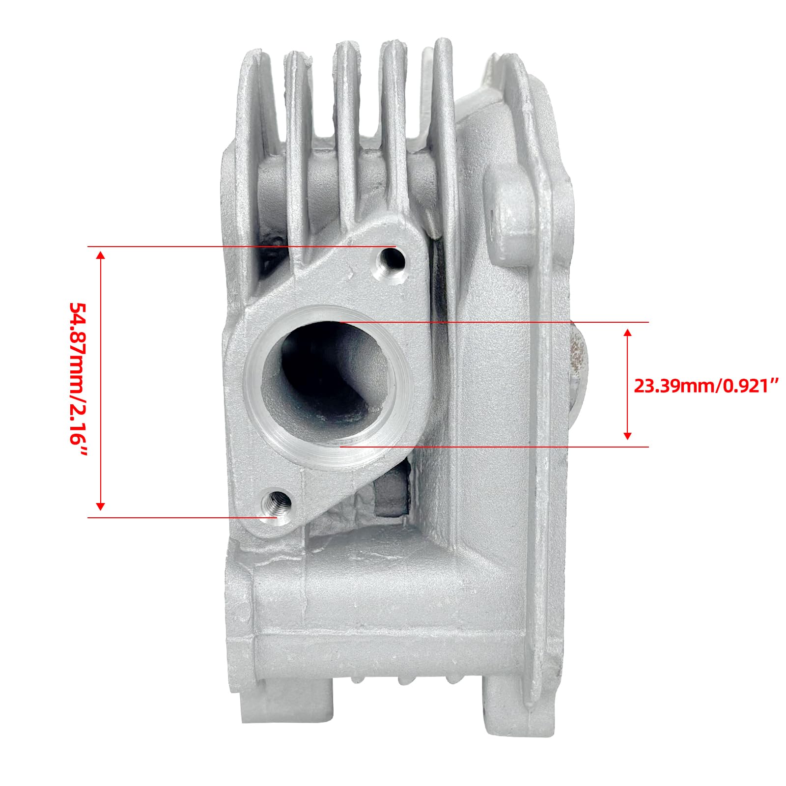 Kit testa cilindro 150 cc 57,4 mm adatto per GY6 4 tempi 157QMJ 152QMI Jonway, Jmstar, Roketa, Sunl, Tank, Peace, Taotao ATV ciclomotore Go Kart (non EGR)