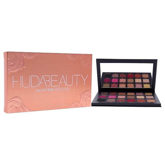 Huda Beauty Rose Gold Remastered Eyeshadow Palette Women Eye Shadow 0.59 oz
