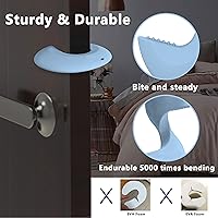 Vista 4 de Protector de Puerta Antipellizcos y Tapón Antigolpe de Puerta, Protector de Dedos de Puerta de Silicona Duradera, Previene Lesiones por Pellizcos