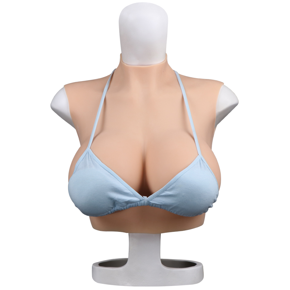 Siliconen Borstplaat B-H Cup Nep Borsten Realistische Borstprothesen voor Crossdressers Drag Queen Mastectomie Transgender,Bruin,B`CUP