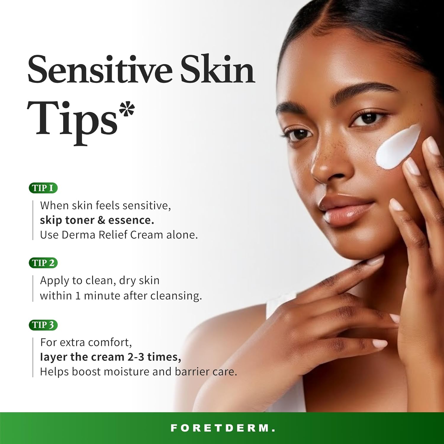 Peptide Derma Relief Cream – EGF, CICA & Panthenol Barrier Repair Face Moisturizer, Korean Skincare for Sensitive Skin, Soothing & Calming Redness, Hydrating Face Cream, Unscented,1.35 Fl Oz - Image 8