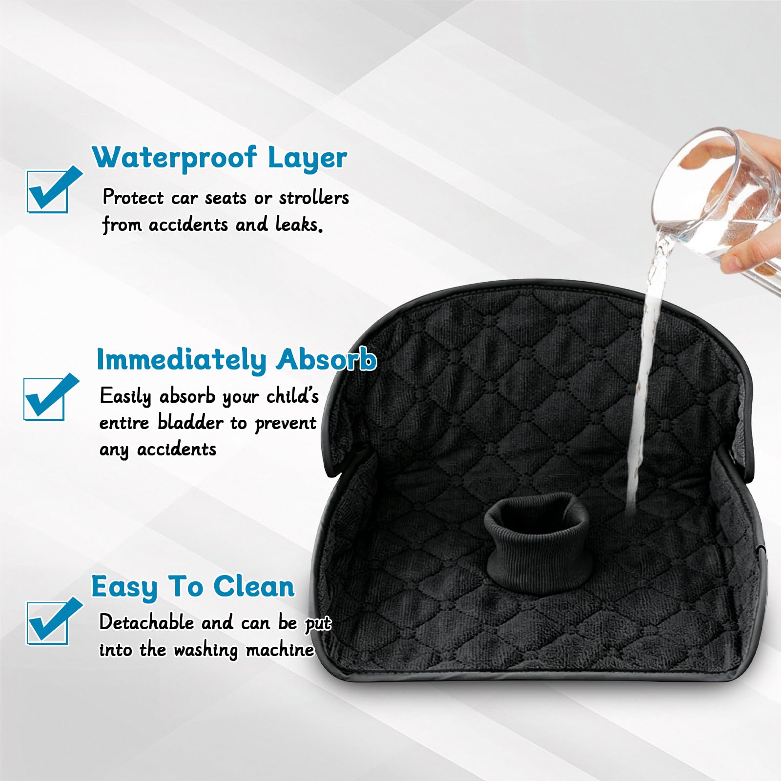 FAELNK Lot de 2 Protections de Siège d'apprentissage de La Propreté Protection Universelle pour Siège Enfant pour L'entraînement au Pot Convient à Toutes Les Tailles de Sièges de Voiture Poussette