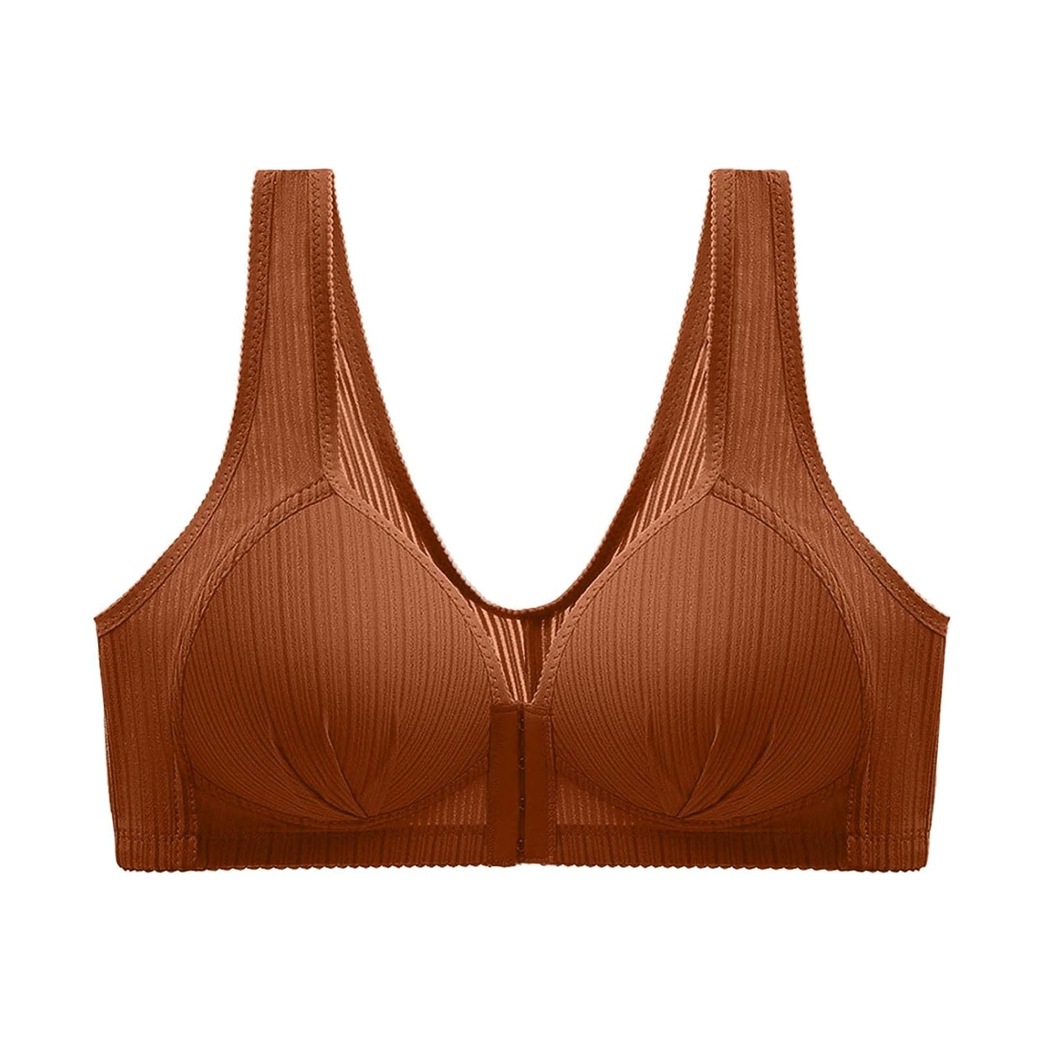 Push Up Bras for Women No Underwire Front Closure Non Padded Minimizer Bras with Support and Lift Full