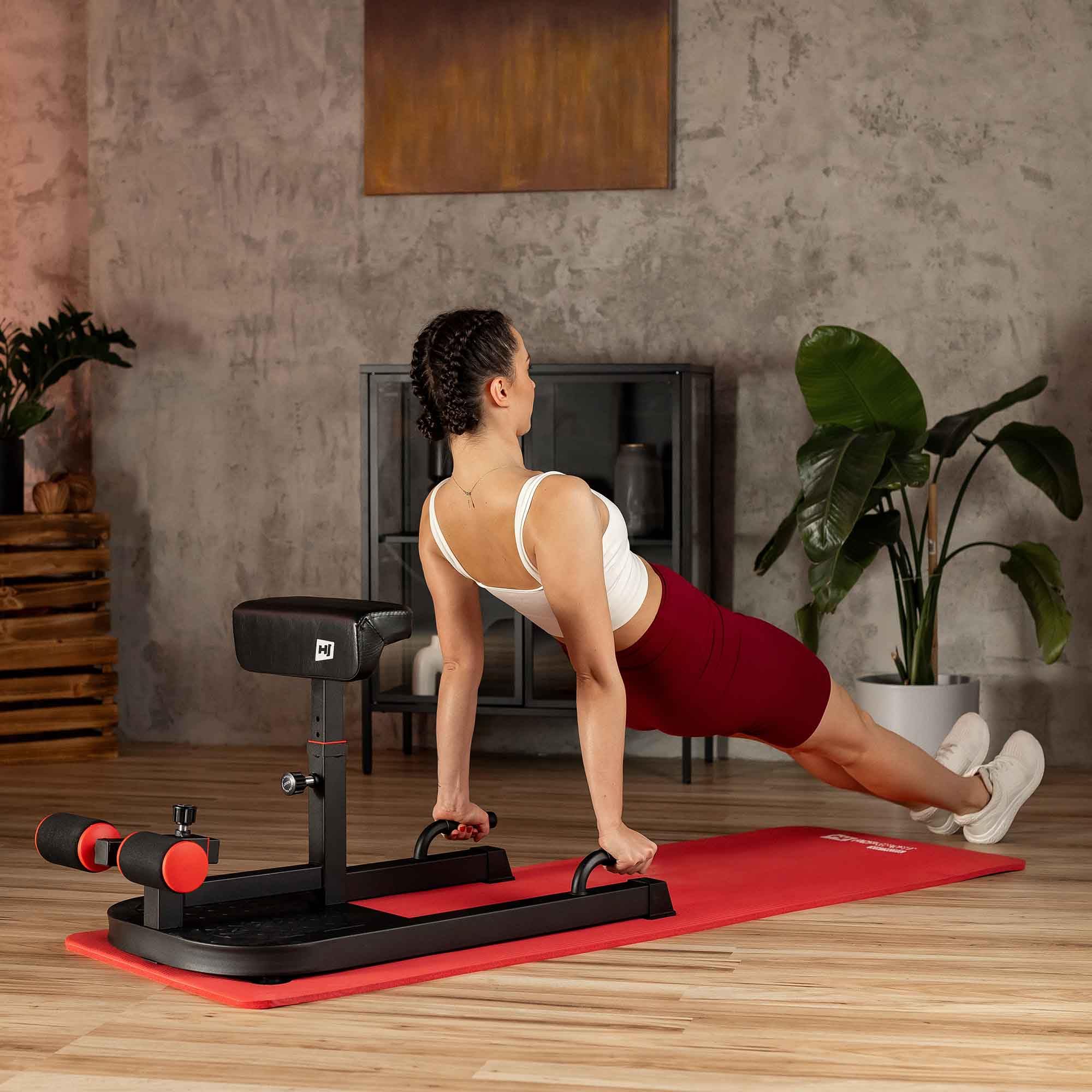 HOP-Sport Regulowana maszyna Sissy Squat HS-2020SM, trener zginania kolan przysiadów, pośladków, nóg, brzucha, wielofunkcyjna maszyna do przysiadów, do 120 kg