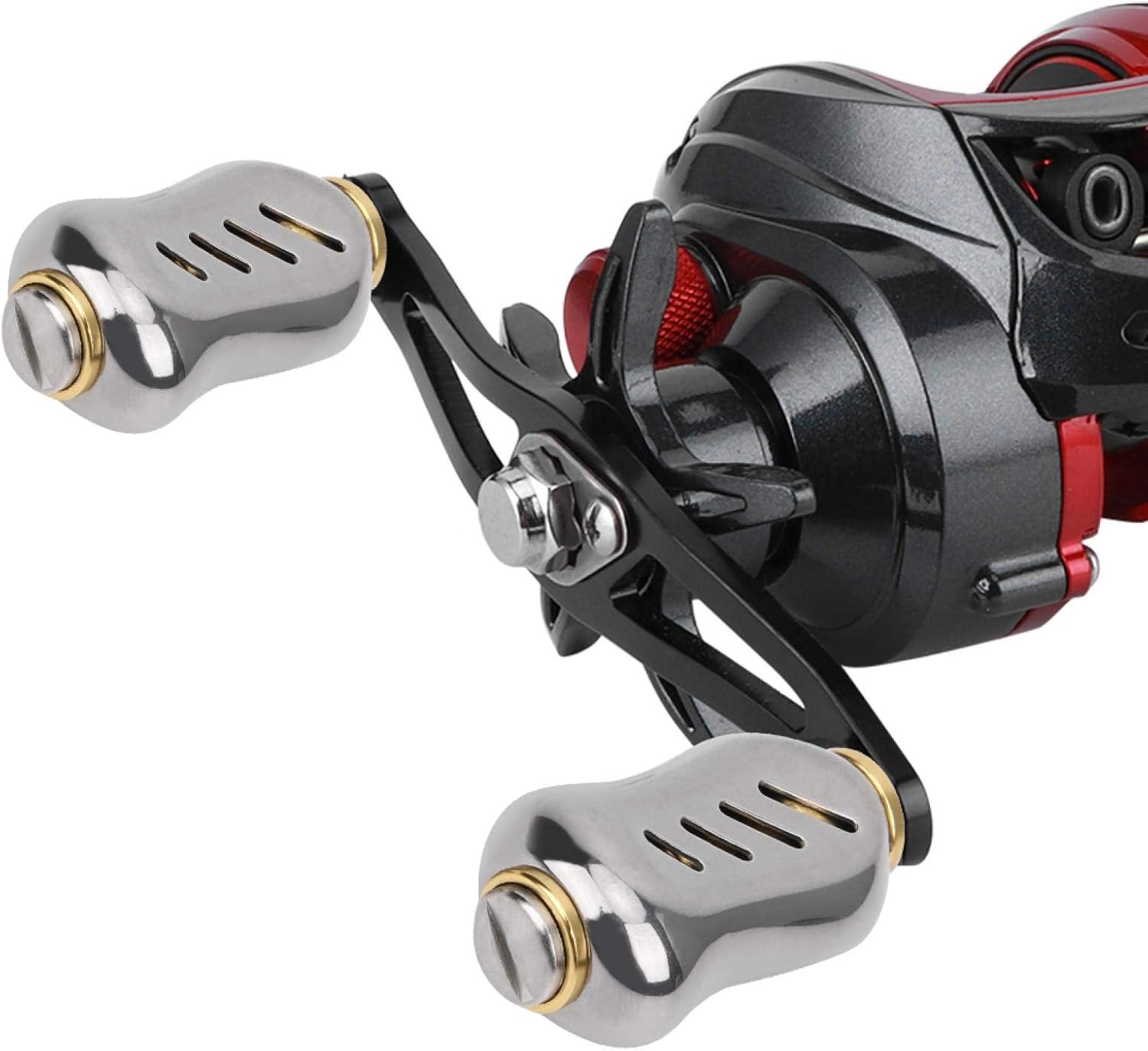 EVTSCAN Colorful Fishing Rocker Arm Handle Reel Stainless Steel High Strength Fishing Reel Handle Knob Anti‑Corrosion Modified Parts