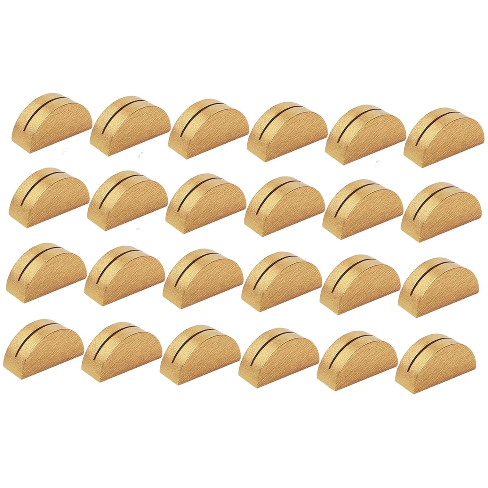 24 Soportes para números de Mesa, Tarjetas de Lugar, de Madera Dorada, multifuncionales, para Fotos, Etiquetas, Clips para restaurantes,