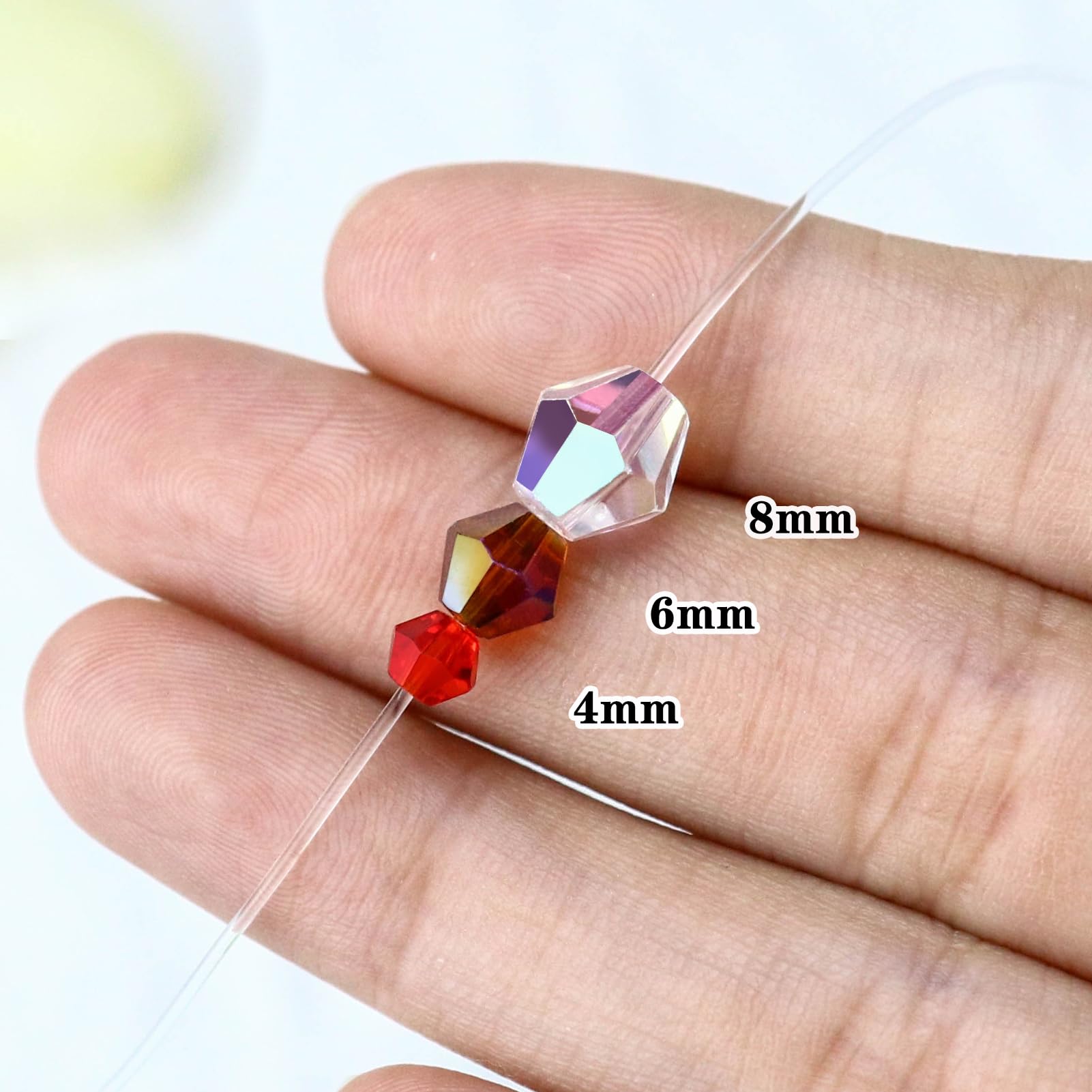 Dowarm Kristallperlen, Doppelkegel, 8 Mm, Zum Baste Produktbild-Vorschau 5
