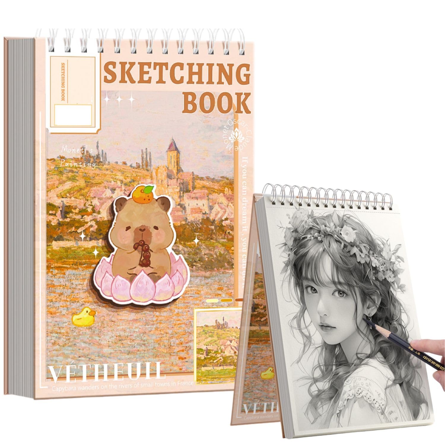 FunBlast Sketching Book for Artist, A4 Thickened Sketchpad for Artist, Students Hand-Painted Colored Lead Picture Album Sketch Book for Painting, Drawing, Art & Craft Work (Capybara, A4) (B0DH53539C) Amazon Price History, Amazon Price Tracker