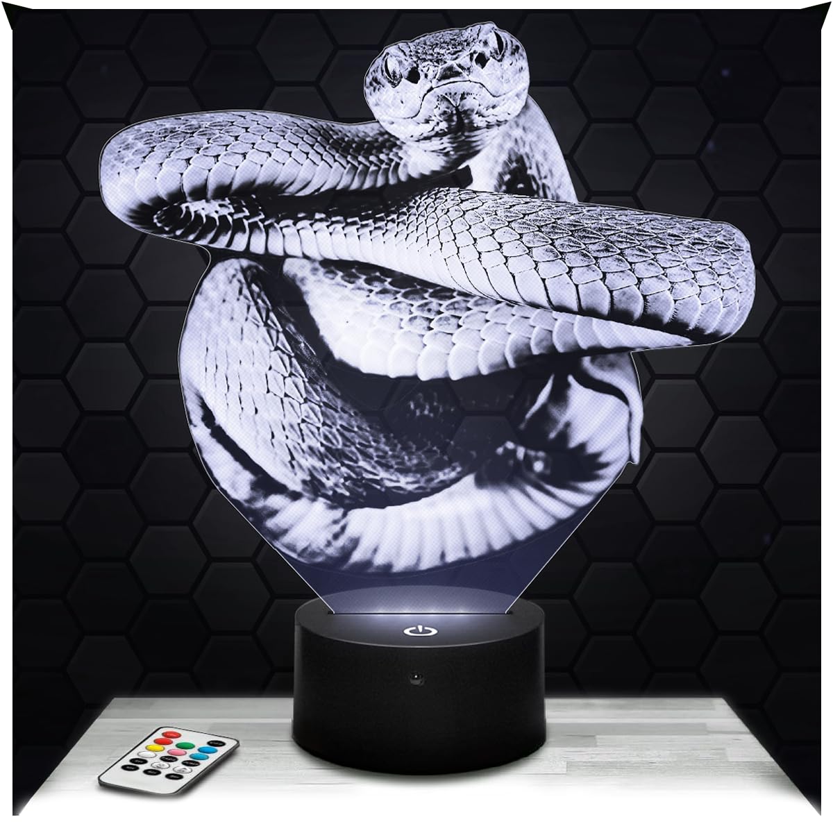 Lampephoto.fr - Snake 3D Lamp Decoration Reptile Animal. Gift idea for Men and Women, Snake Object Night Light Bedroom Decor. Original Christmas, Gift idea for Men and Women, Gifts Merchandising TOP