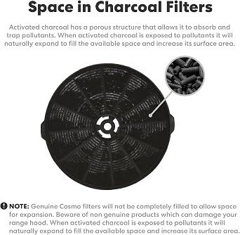 Cosmo Range Hood Filter Genuine Charcoal Filter (CFK1-TM)