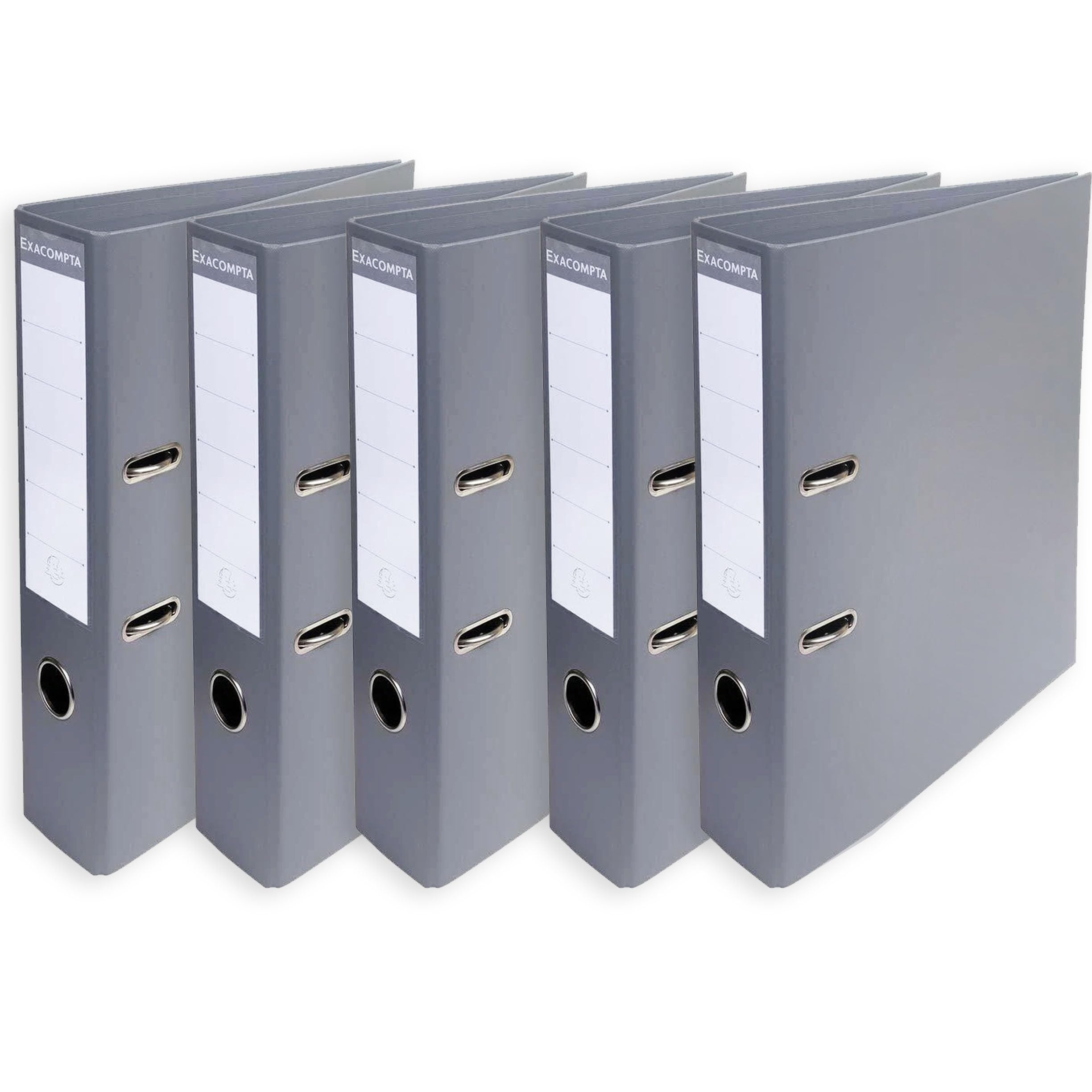 Exacompta A4 Prem'Touch PVC Lever Arch File - 2 Rings, 320 x 290mm, 70mm Spine, 75mm Rings, FSC-Certified (5, Dark Grey)
