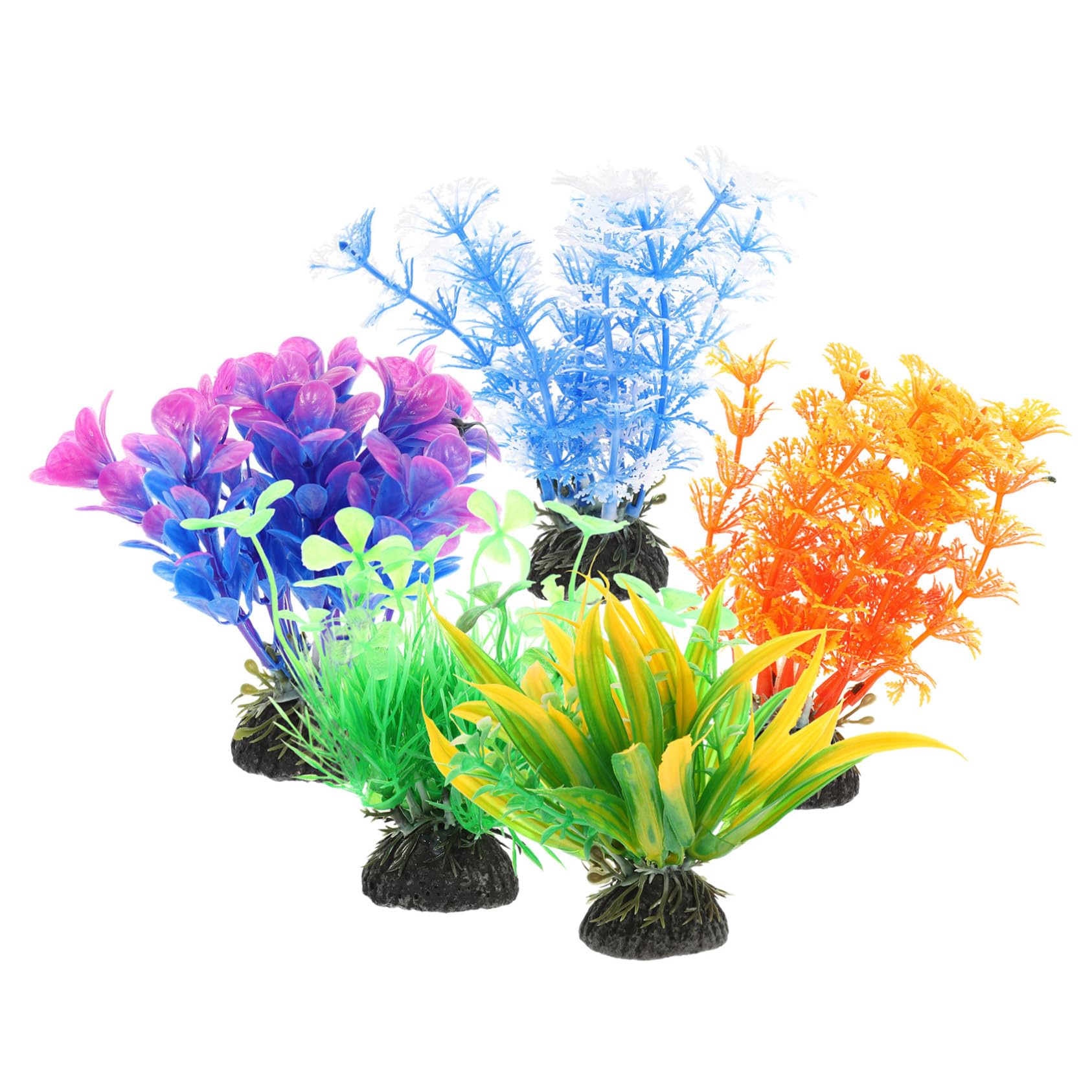 Cabilock 5 Series Artificial Plants Fake Plants Decoración Chic Decoración De Peces Estanque Falso Plantas De Plastico para Acuarios Plantas Artificiales De Peces El Plastico 5 Piezas X 5
