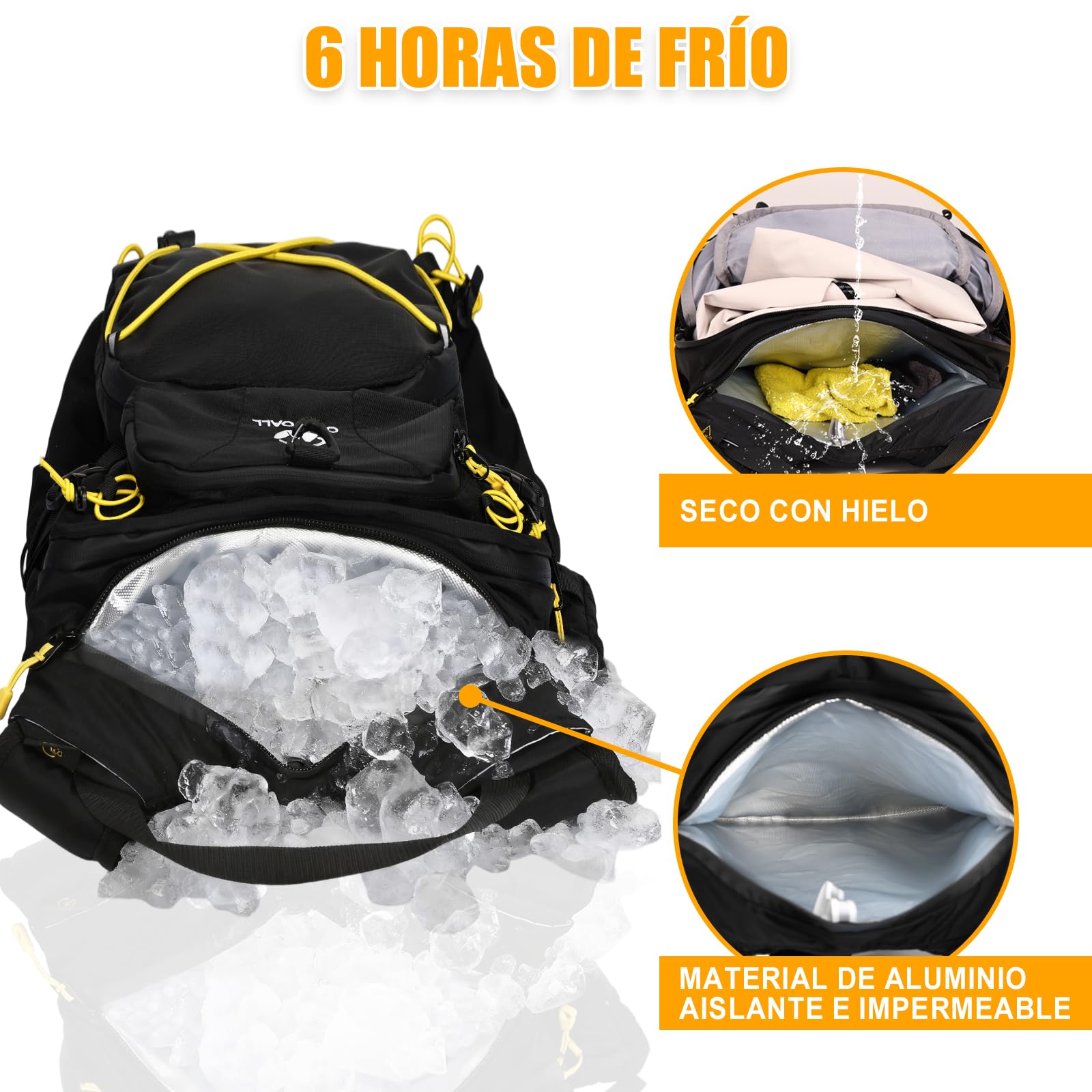 Mochila Hidratación con Bolsa de Agua 2L y Funda, Mochila Senderismo 20l Impermeable, Mochila Ciclismo Running Hombre Mujer Ligero para Bicicleta Montaña MTB Trekking Esquí Moto
