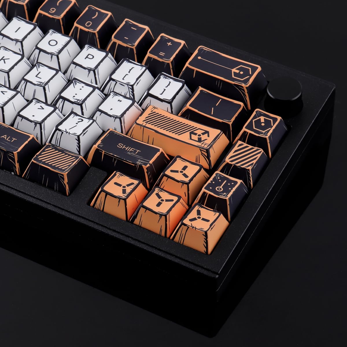 Sunzit Set di 147 copritasti in PBT, a tema manga, con profilo in ciliegio personalizzato, per switch MX ISO/ANSI, layout UK