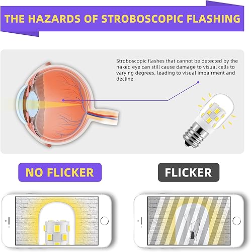 Miniatura 5 de AMI PARTS Bombilla LED E17 de 3 W, 380 LM, 6000 K, luz blanca diurna, 8206232A, bombilla incandescente de 40 W, equivalente a bombillas para