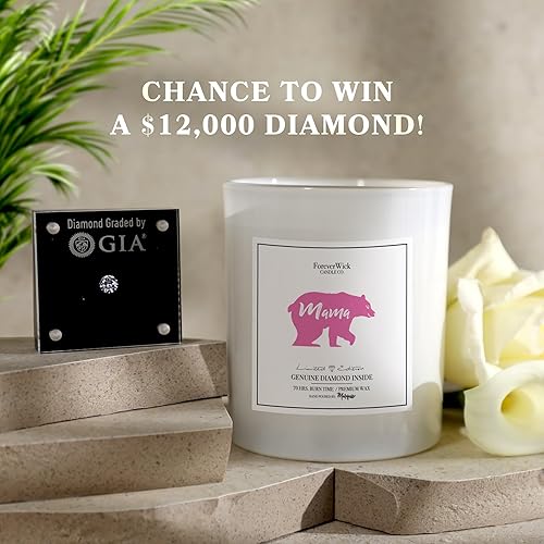 Miniatura 6 de Vela sorpresa Mama Bear con diamante en el interior, velas Foreverwick, velas de soja perfumadas, regalos para mujeres, cera de vela de aniversario,