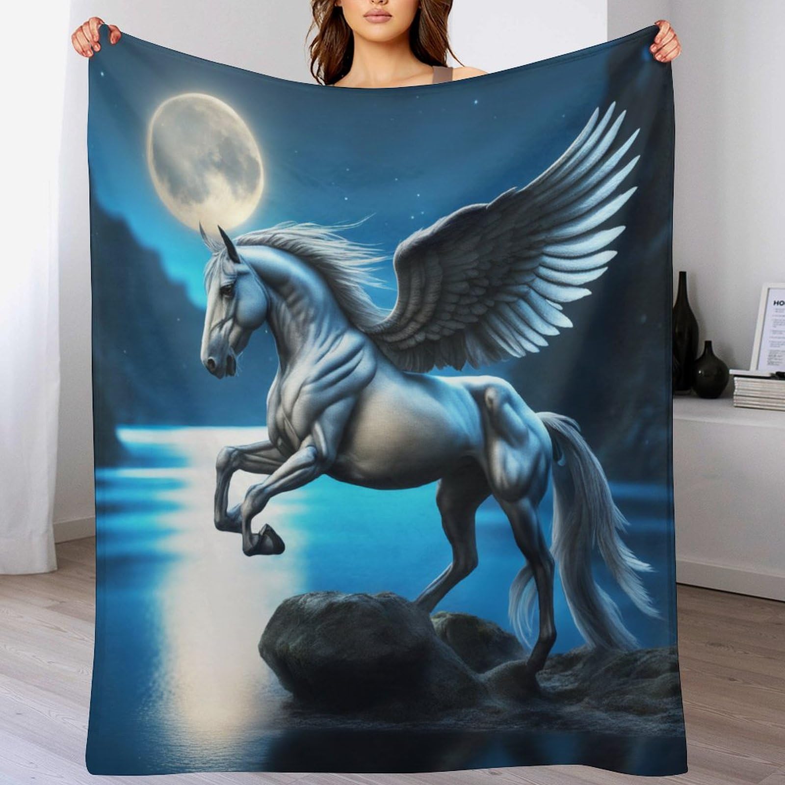 Couvertures de canapé salon douce et couvre-lit cheval flannel 150x200