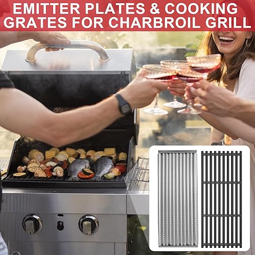 Miniatura 6 de GLOWYE Placas emisoras de parrilla para Charbroil Commercial Infrared 463241314 463257110 463247412 463270909 463270910 Parrilla de gas, 18 716