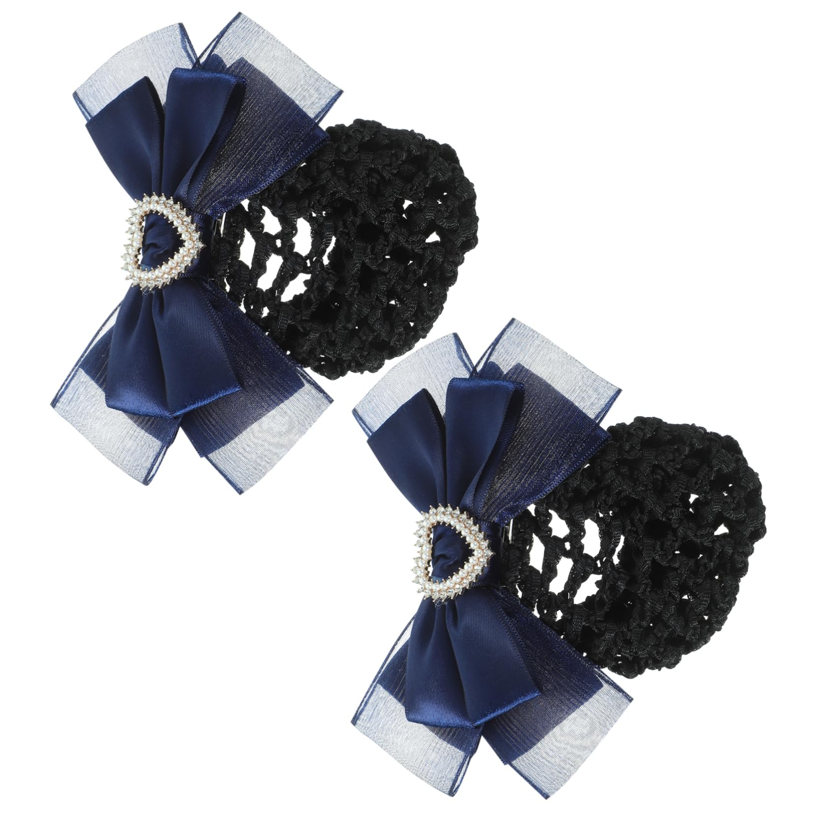 IWOWHERO Hairnets for Women Bun Hair Net Covers Professional Hairpin Bow Bun Hair Net Hairnets Snoods for Women