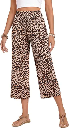  Wide Leg Pants for Women, Flowy Palazzo Yoga Pants Lounge Comfy Casual Drawstring Maternity Trousers 22”/ 30”