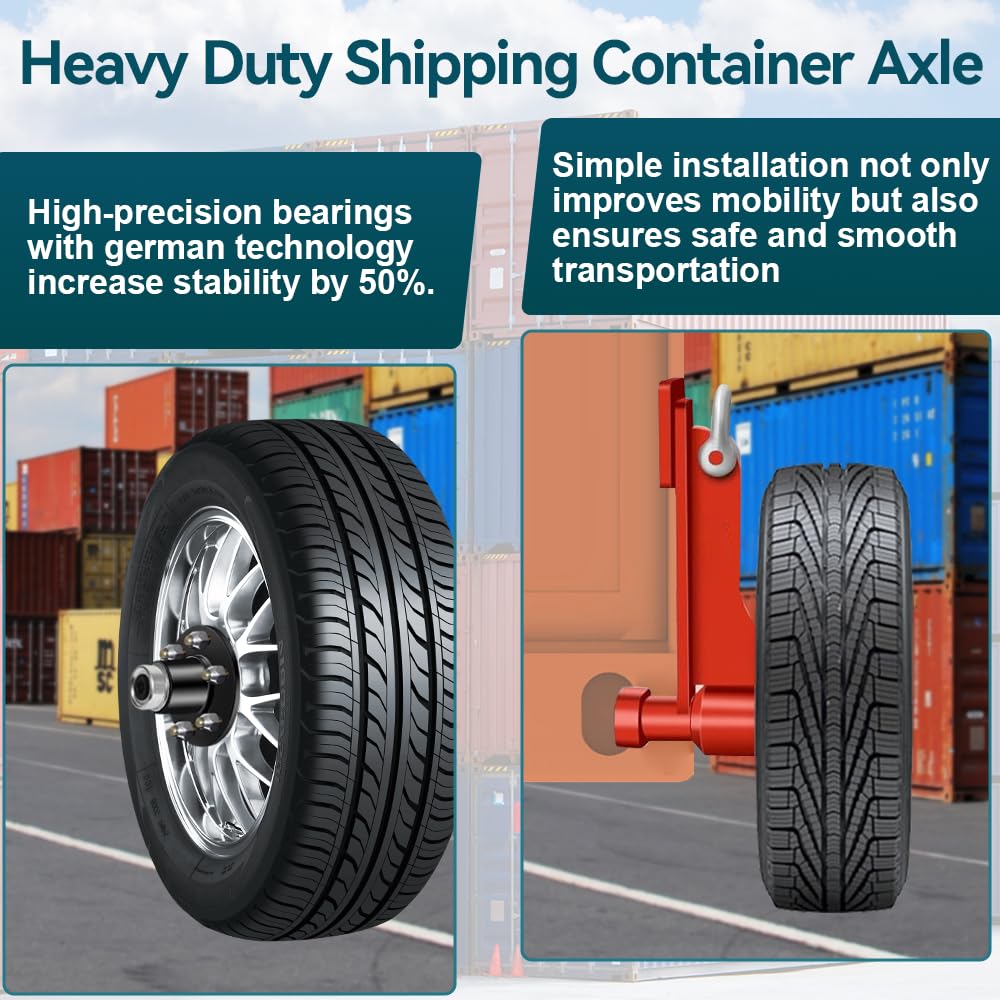 Shipping Container Wheels - 2 Pack 6-Lug Kit -5