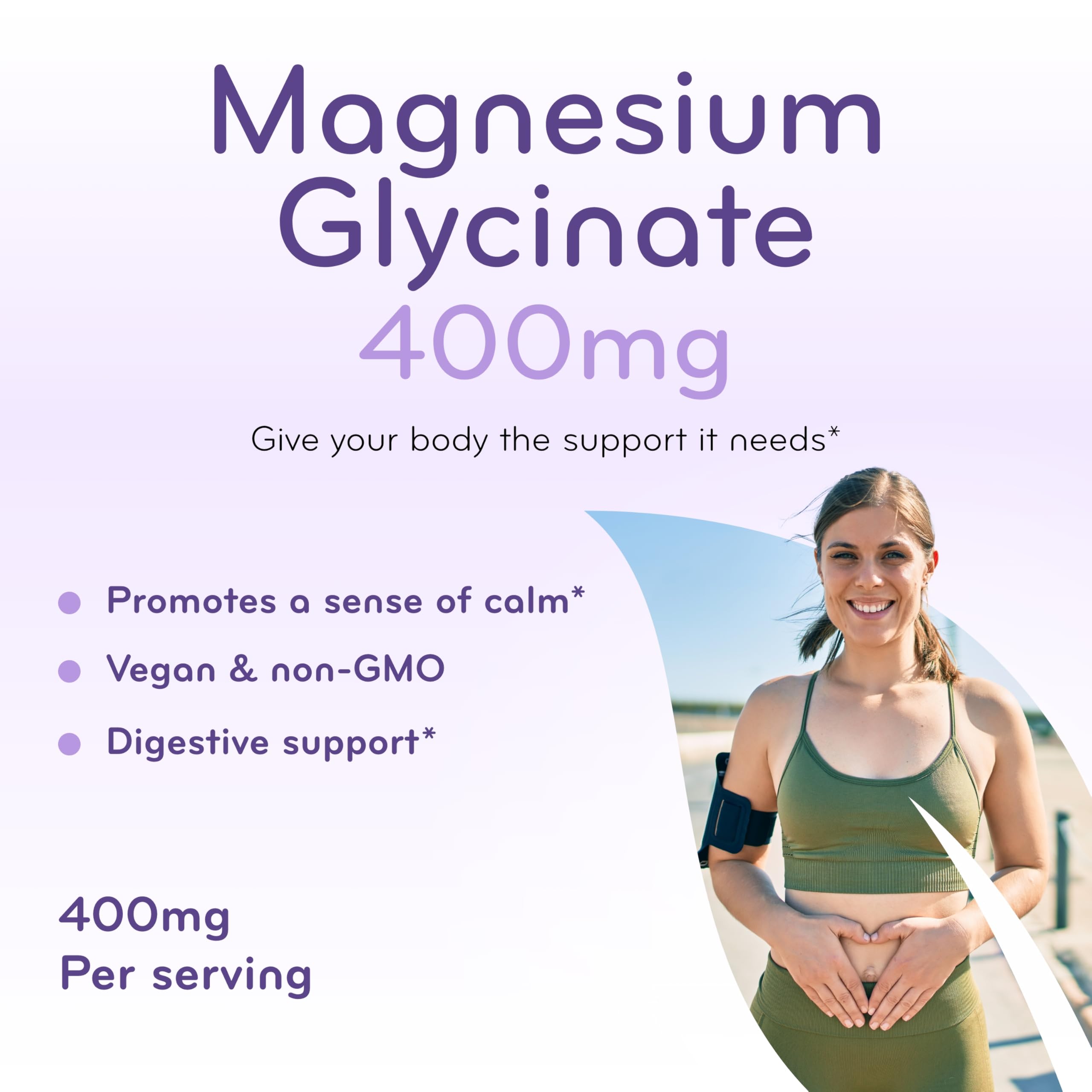 High Absorption Magnesium Glycinate 400mg - Mini Chelated Magnesium Glycinate Tablets for Mood Sleep & Relaxation Support - Easy to Swallow Vegan Non-GMO & Made in a cGMP Facility (90 Servings) — Amazon image 4