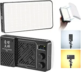 ULANZI LM-P40 Bi LUZ DE VÍDEO LED BICOLOR, 2700-6500K 40W Portátil para Câmera, Bateria Recarregável 5000mAh, 8 Modos de Cena,Iluminação Mini Estúdio para YouTube, Vlogging,Live Streaming e Fotografia
